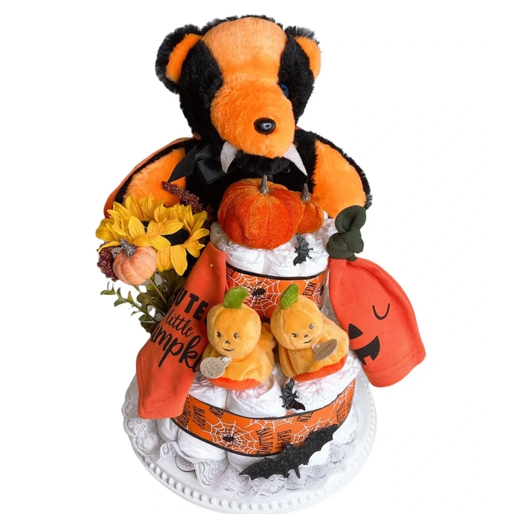 Halloween Diaper Cake, Halloween Baby Gift